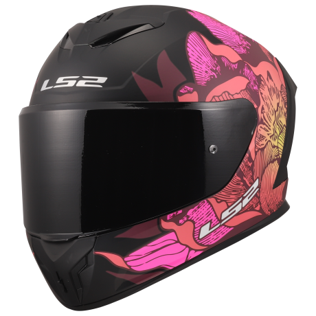 LS2 FF820 RAPID III POPPIES II BLACK PINK